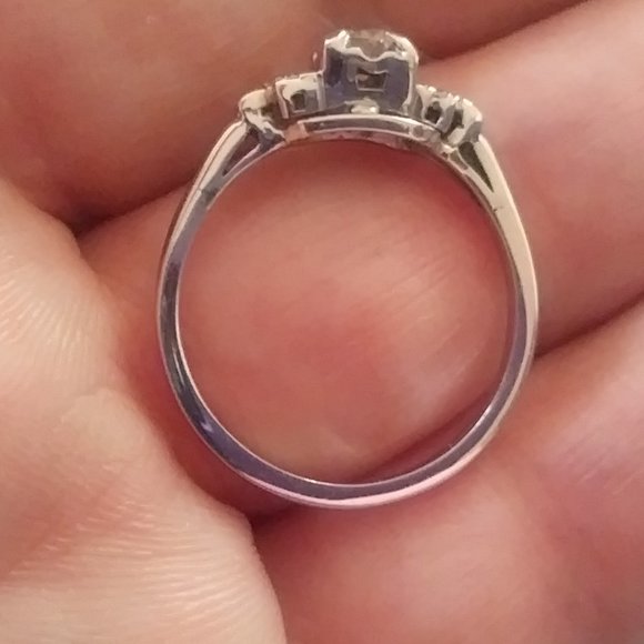 Diamond Ring with 14k White Gold, Certification Included - Picture 4 of 15